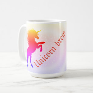 Whimissisk pastel Rainbow Unicorn Coffee Mugg