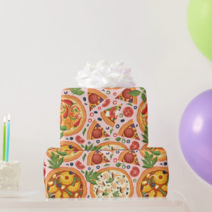 Whimissisk Rosa Watercolor Pizza Party Birthday Presentpapper