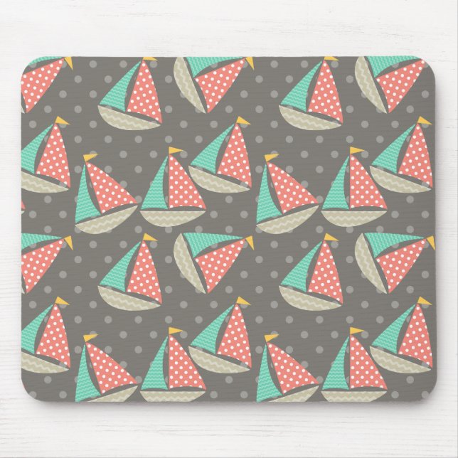 Whimissisk segelbanor Mousepad Musmatta (Framsidan)
