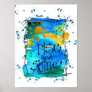 Whimissisk soluppgång vattenfärg poster