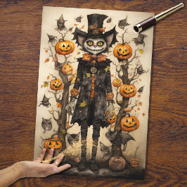 Whimissisk taloki Kat 2 Halloween Decoupage Papper