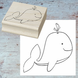 Whimissisk Tecknad Whale konline Rubber Art Frimär Stämpel