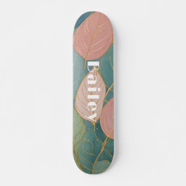 Whimissisk vallning: Pastel Lövs Mini Skateboard Bräda 18,5 Cm