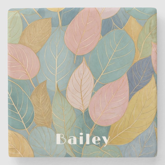Whimissisk vallning: Pastel Lövs Stenunderlägg (Framsidan)
