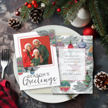 Whimissisk vattenfärg och fotojul