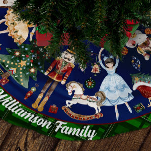 Whimissisk Vintage Nutcracker - julsäck Julgransmatta Borstad Polyester