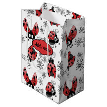 Whimissiska ladybuggar med blommor med liten giftr