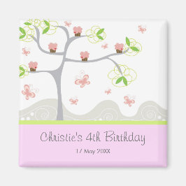 Whimissiska Muffinsar Träd Butterflies Sweet Birth Magnet