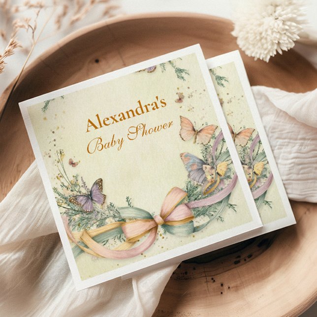 Whimissiskt babyskor för fjäril pappersservett (Skapare uppladdad)