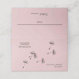 Whimissiskt Dandelion Bröllop Ställe / eskort Placeringskort
