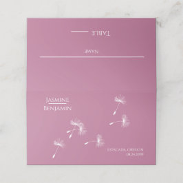 Whimissiskt Dandelion Bröllop Ställe / eskort Placeringskort