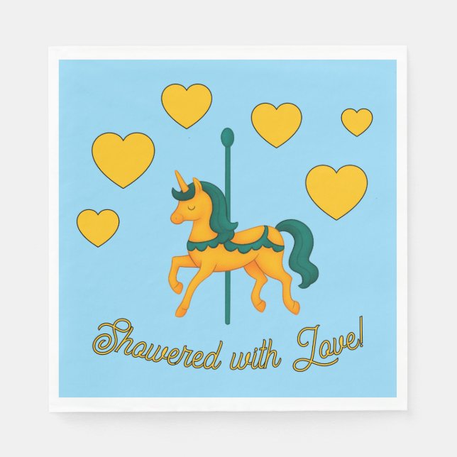 Whimissiskt ensileringsskuvel/-hjärter pappersservett (Framsidan)