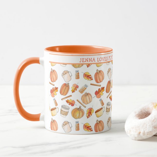 Whimissiskt fall-pumpkin Spice Two Tone Mugg (Med munk)