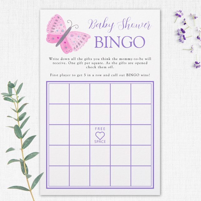 Whimissiskt fjärilar Babyskor Bingo Game (Skapare uppladdad)