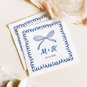 Whimissiskt Hand plockade vågigt gräns med blöjor Pappersservett