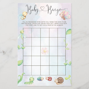 Whimissiskt lite regnbåge Baby Bingo Kärlek Kryp Flygblad