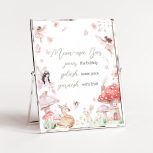 Whimissiskt Little Fairy Baby Shower Mamma Osa Pub Poster