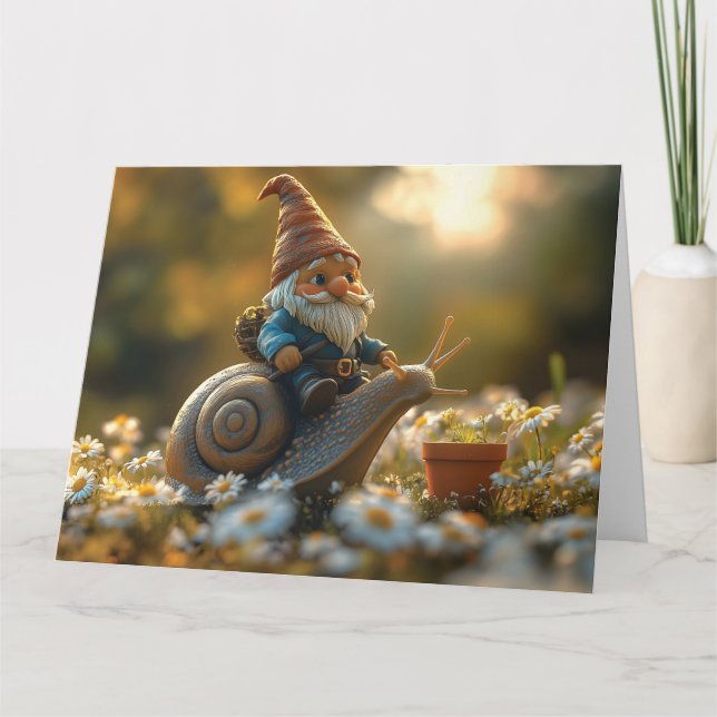 Whimissiskt nome på Snigel Ride Magic Garden Scene Kort (Framsida)