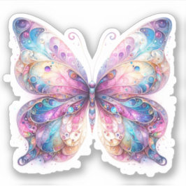 Whimissiskt pastel Butterfly-fästen Klistermärken
