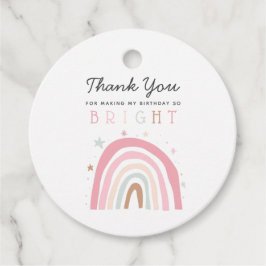 Whimissiskt Pastel Rainbow så Bright Birthday Gåvor Etiketter