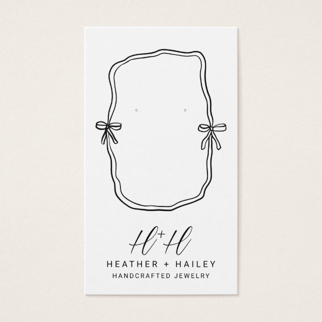 Whimissiskt Visning av band, handgjorda juvelerark Visitkort (Framsidan)