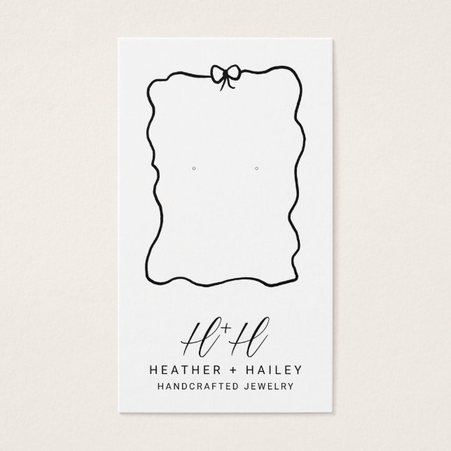 Whimissiskt Visning av band, handgjorda juvelerark Visitkort (Framsidan)