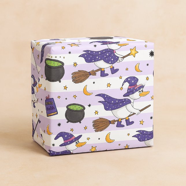 Whimissiskt Witch Anka & Spådomar Sömlös Mönster Presentpapper (Skapare uppladdad)