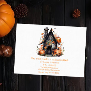 Whimissivt hemligt hus och påsken Halloween Bash Inbjudningar