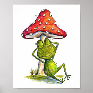 Whimissivt stöpgrol under ett svamprum poster