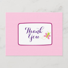 Whimistisk fjäril på Rosa Polka dots Tack Vykort