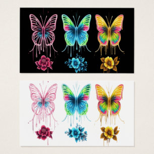 Whimistisk fjärilssymfoni: Vibrant Färg Visitkort