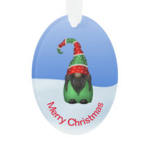 Whimistisk Gnome på en vinterjul