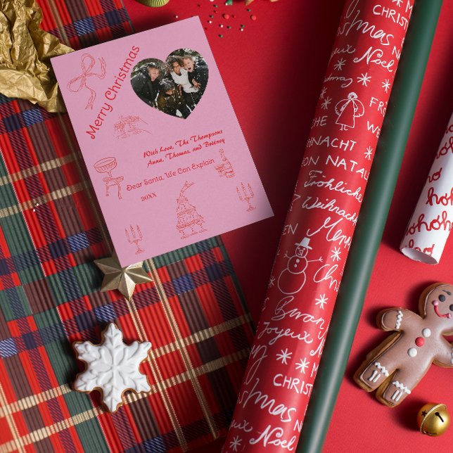 Whimistisk, handskriven jul kort (Skapare uppladdad)
