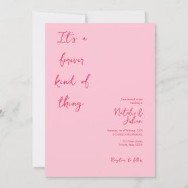 Whimistisk inbjudan till Bright Rosa Wedding