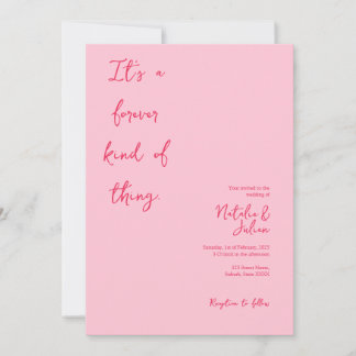 Whimistisk inbjudan till Bright Rosa Wedding