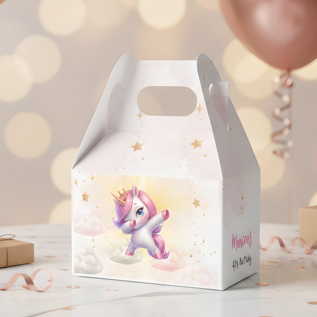 Whimistisk magisk rosa dabbing Unicorn barns födel Presentaskar (Skapare uppladdad)