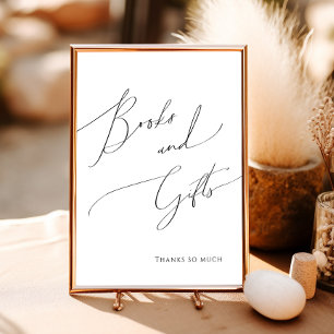 Whimistisk Neutralt Baby Shower Bokar och presente Poster