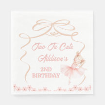 Whimistisk Rosa Ballerina Two Tu Cute 2nd Birthday