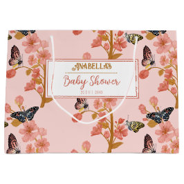 Whimistisk Rosa Boho Butterfly Girl Baby Shower