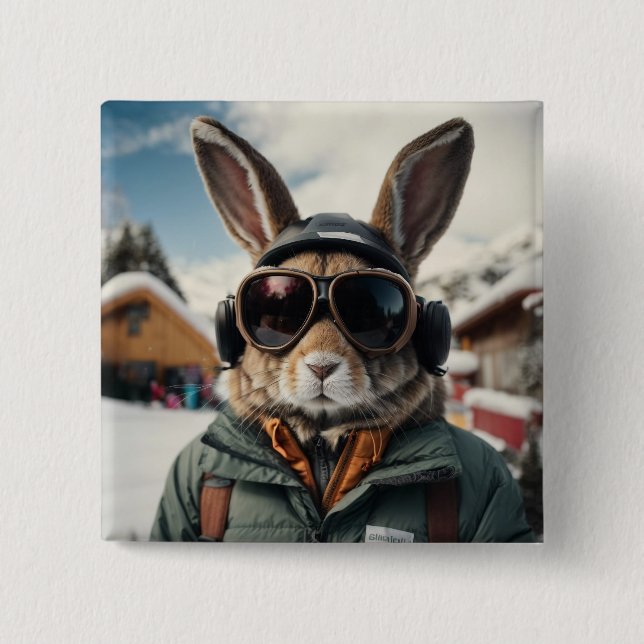 Whimistisk snurrande Bunny Knapp (Framsida)