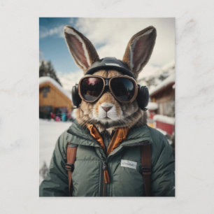 Whimistisk snurrande Bunny Vykort