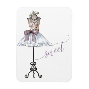 Whimistisk "Sweet" Mannequin med tutu Magnet