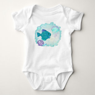 Whimsey Aquarium 2 Folk Art POJKE GIRL T-shirt