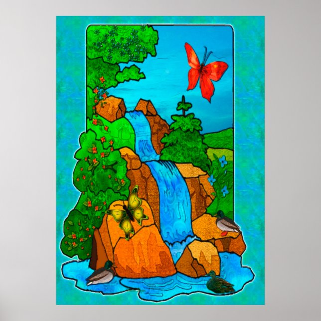 Whimsey Falls Nature Fantasy Poster (Framsidan)