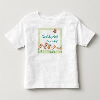 Whimsey Flowers Girl Födelsedagsfest Shirt Tee Shirt