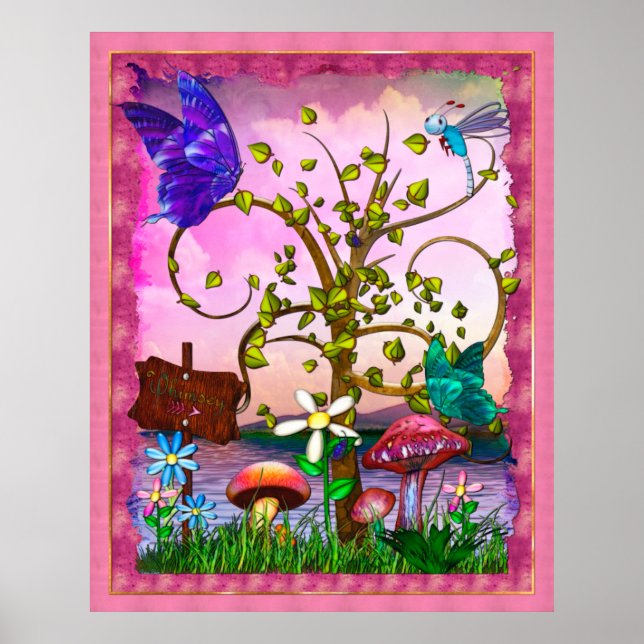 Whimsey Gardens Fantasy Art Poster (Framsidan)