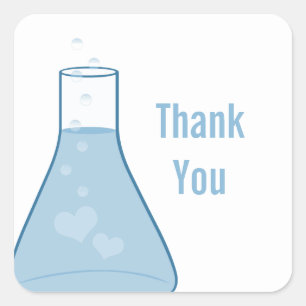 Whimsiaker Tack Stickers, Blue Fyrkantigt Klistermärke
