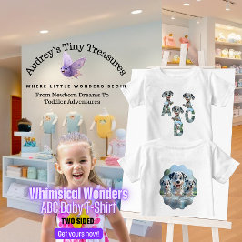 Whimsials Wonders Baby Kortärmad ABC T-Shirt