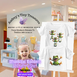 Whimsials Wonders Baby Kortärmad ABC T-Shirt