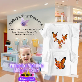 Whimsials Wonders Baby Kortärmad ABC T-Shirt